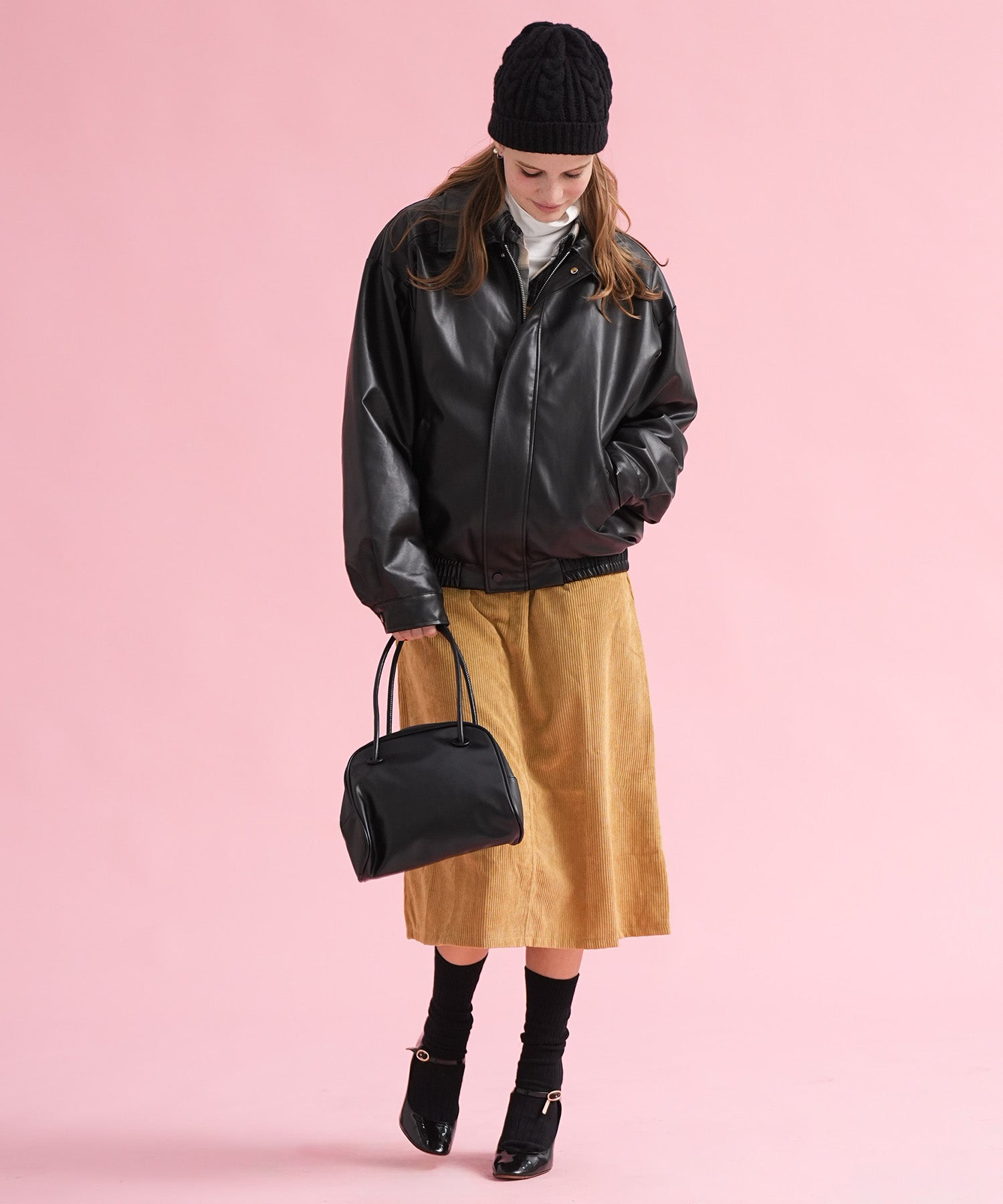 シンセティックレザージャケット – sara&cake