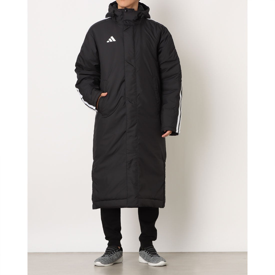 アディダス adidas メンズ ベンチコート スリーストライプス ルーズ