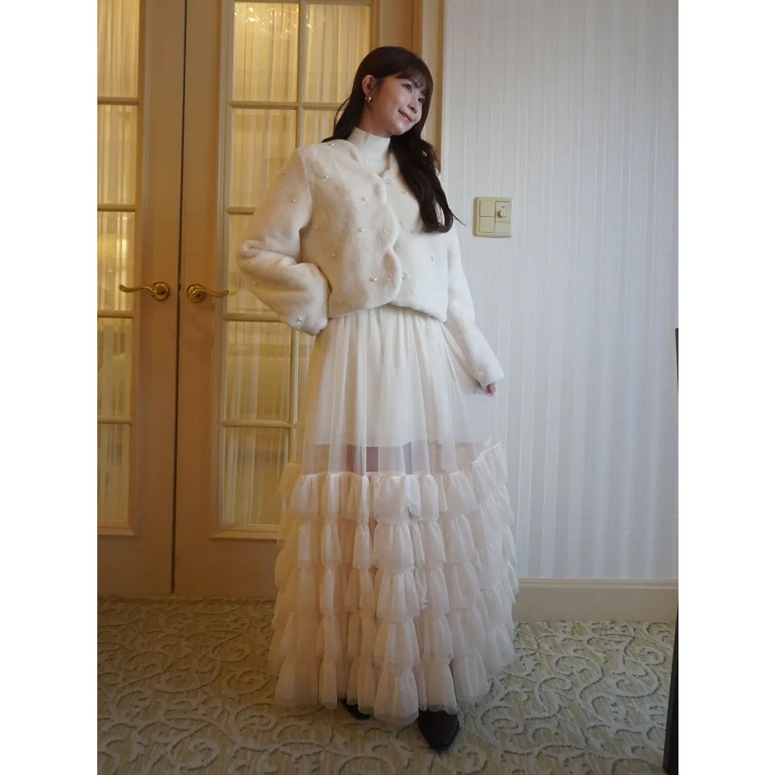 エイミーイストワール EIMY ISTOIRE チュールティアードレイヤード