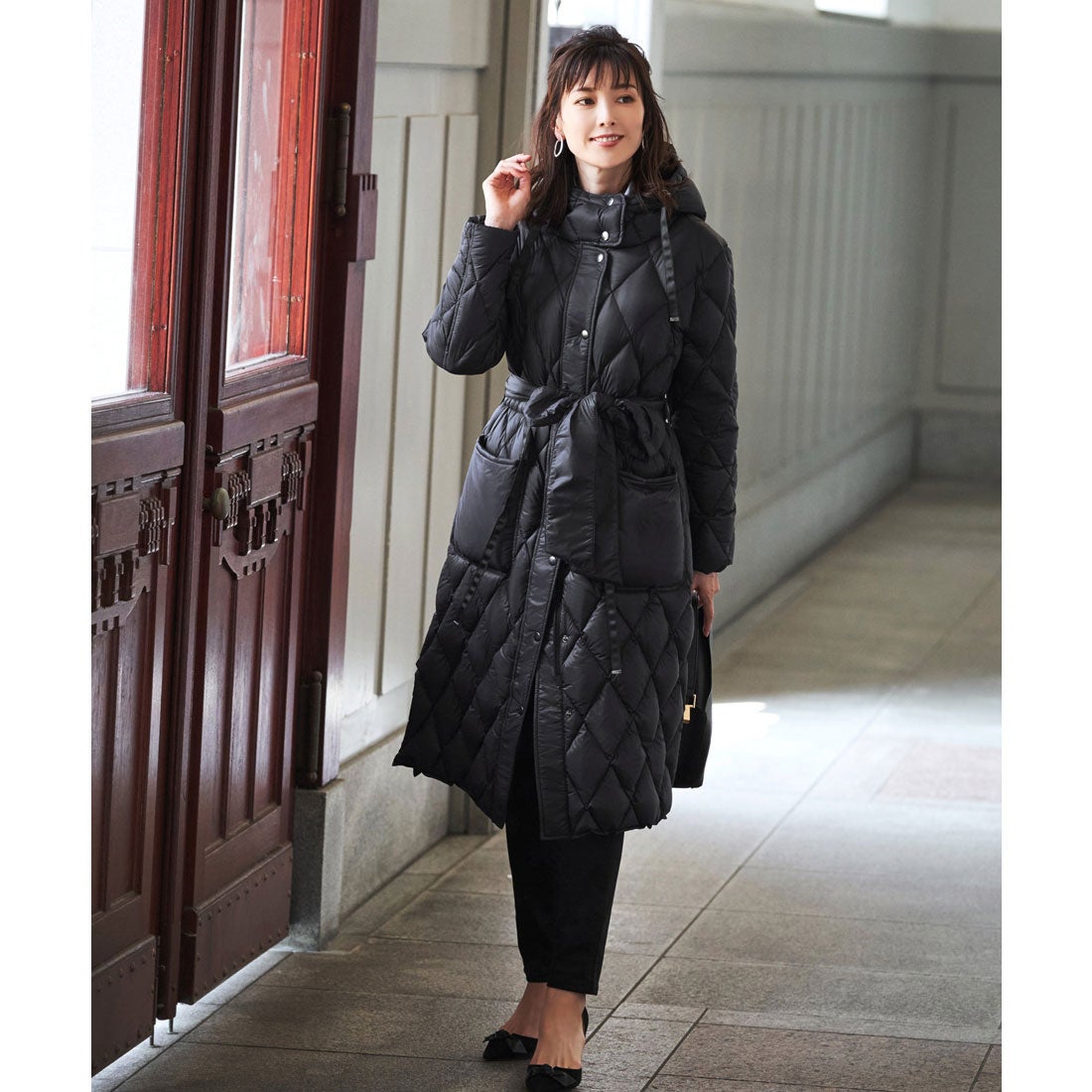 ルイルエブティック RUIRUE BOUTIQUE キルティングロングダウンコート