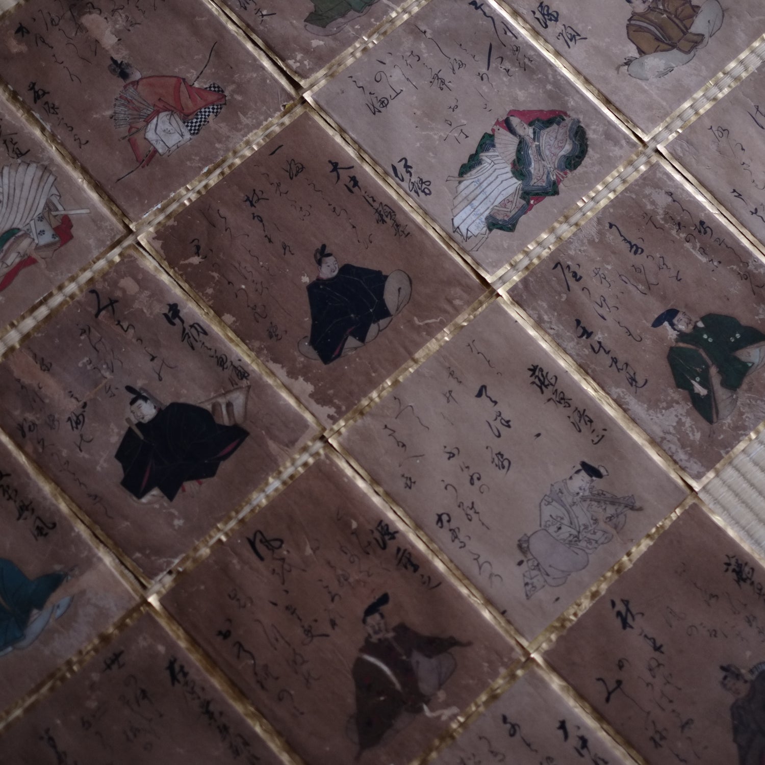 肉筆彩筆 三十六歌仙書画色紙 各種一枚 (江戸時代） – 逢季荘