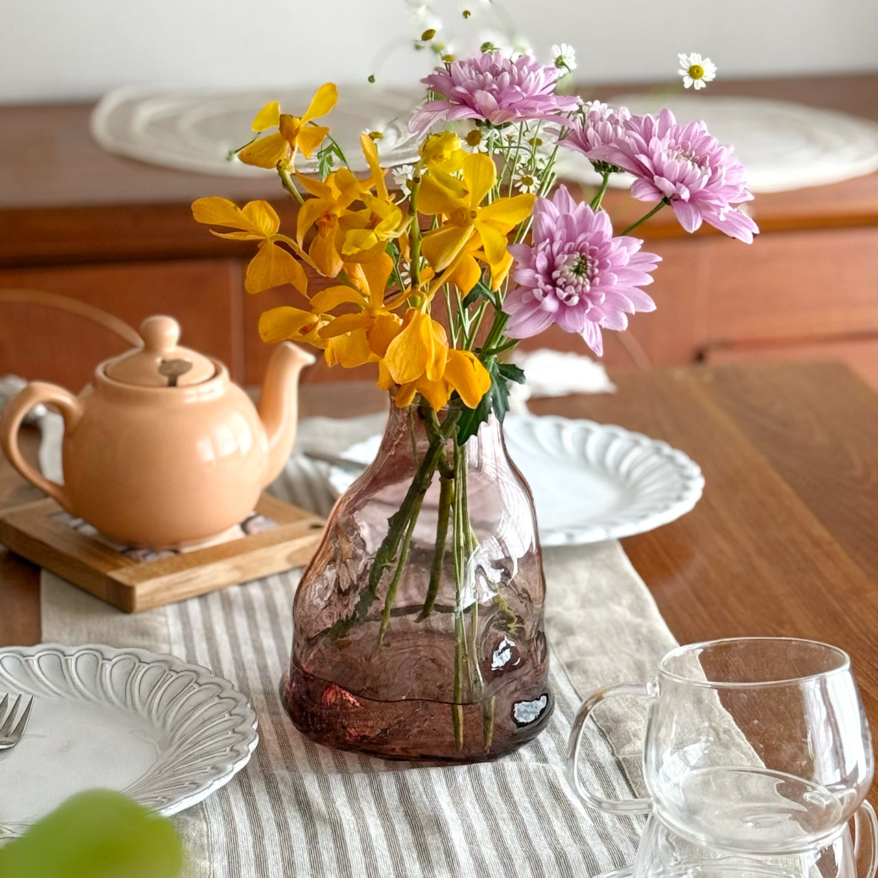 La Soufflerie フラワーベース H18cm｜ロック フランボワーズ