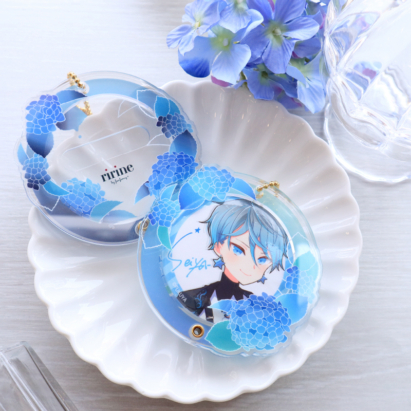 缶バッジアクリルフレーム 紫陽花 青| FUKUYA ONLINE フクヤオンライン