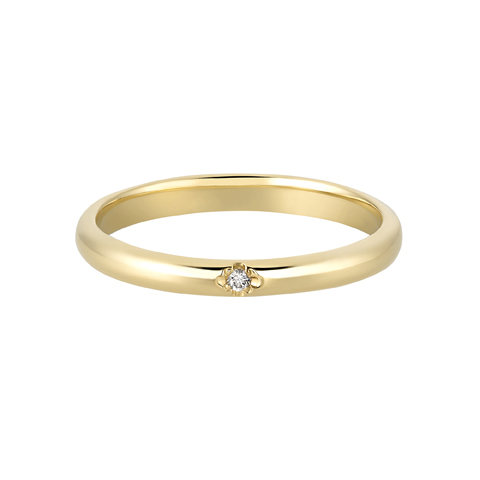 K18 カラーゴールドリング〕K18 リング ライトイエローゴールド (幅約