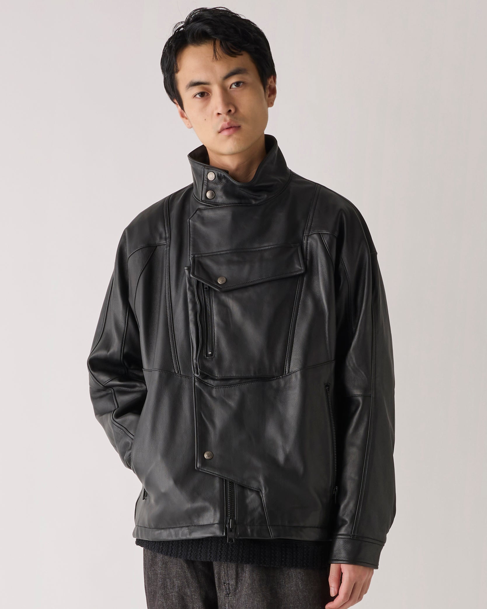 ホワイトマウンテニアリング】WM×Schott SHEEP LEATHER RIDER'S JACKET