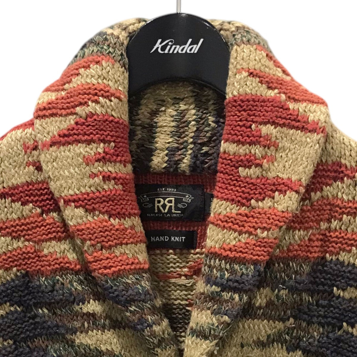 RRL(ダブルアールエル) ショールカラーニットカーディガン HAND KNIT