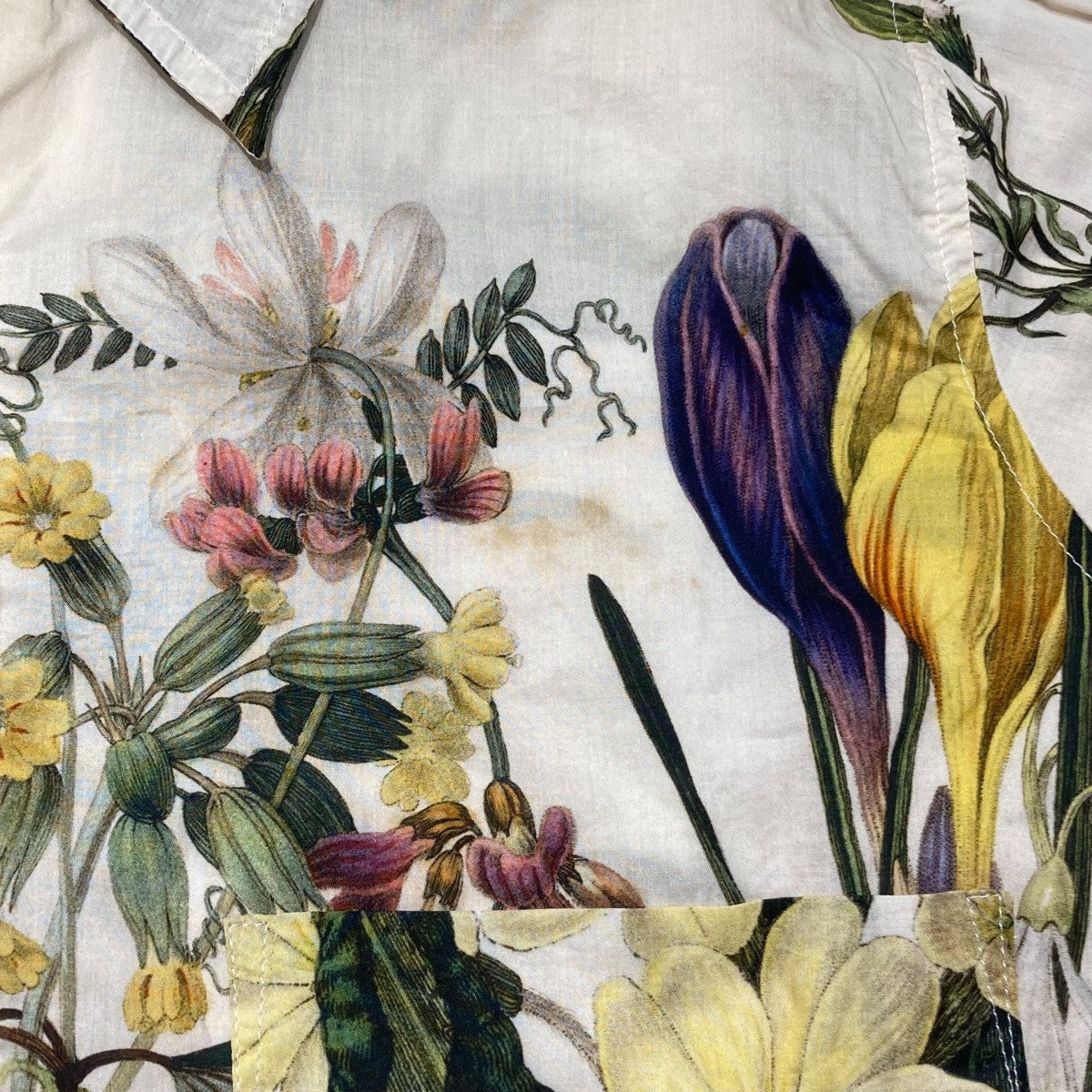 Paul Harnden(ポールハーデン) M．Easy shirt総柄長袖シャツ ピンク