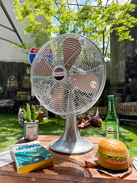 楽天市場】省エネレトロモダンミニ卓上扇風機かわいいパステルミント