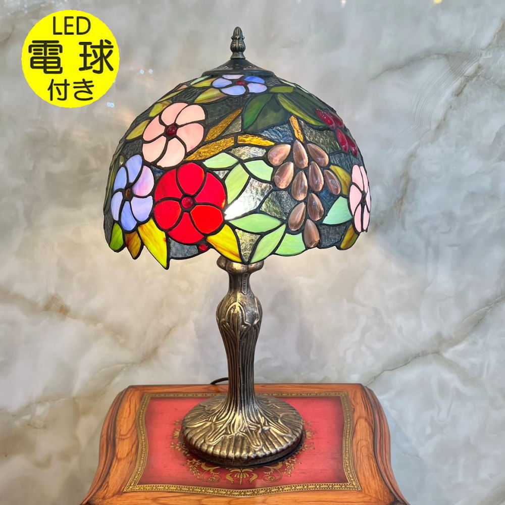 楽天市場】【期間限定pt3倍】 ステンドグラス ランプ 卓上 led