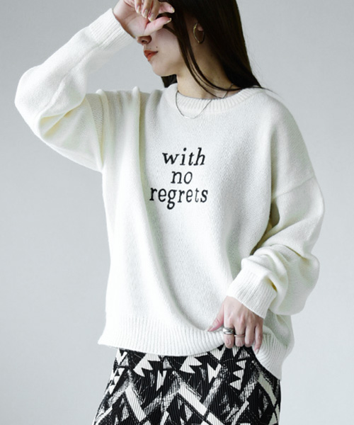 and it_（アンドイット） 爆買 ニット レディース ロゴ セーター