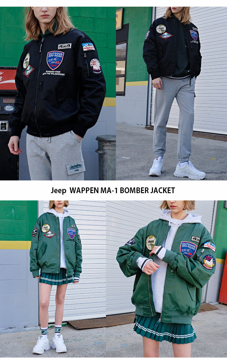 Jeep ジープ ボンバージャケット WAPPEN MA-1 BOMBER JACKET ワッペン