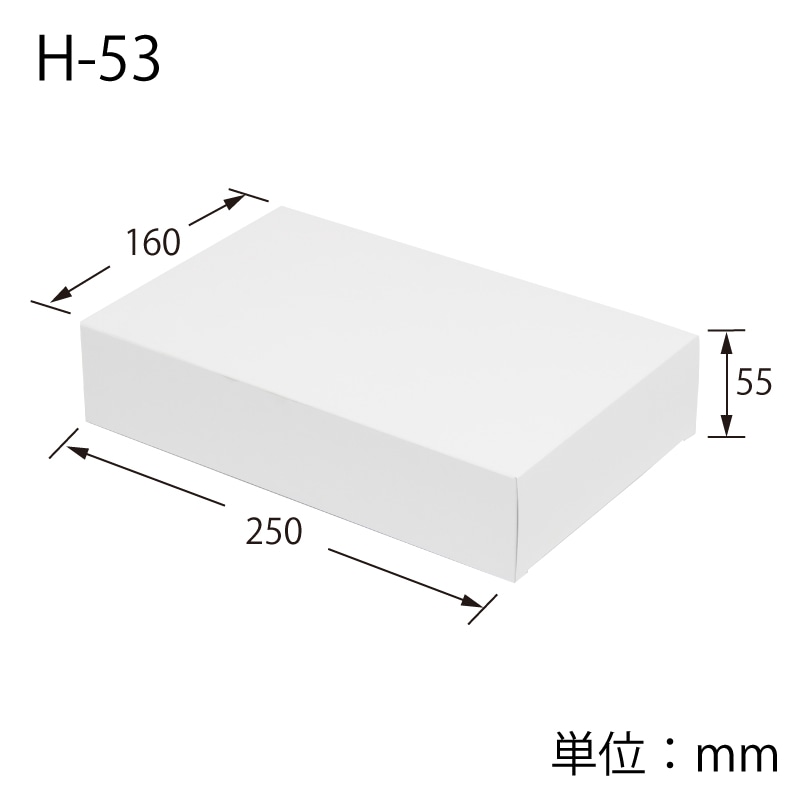 HEIKO 箱 白無地汎用ボックス H-53 10枚/袋 006835300 包装用品・店舗