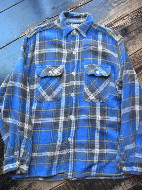 60s winter king マチ付き ネルシャツ - Side Car Charlie