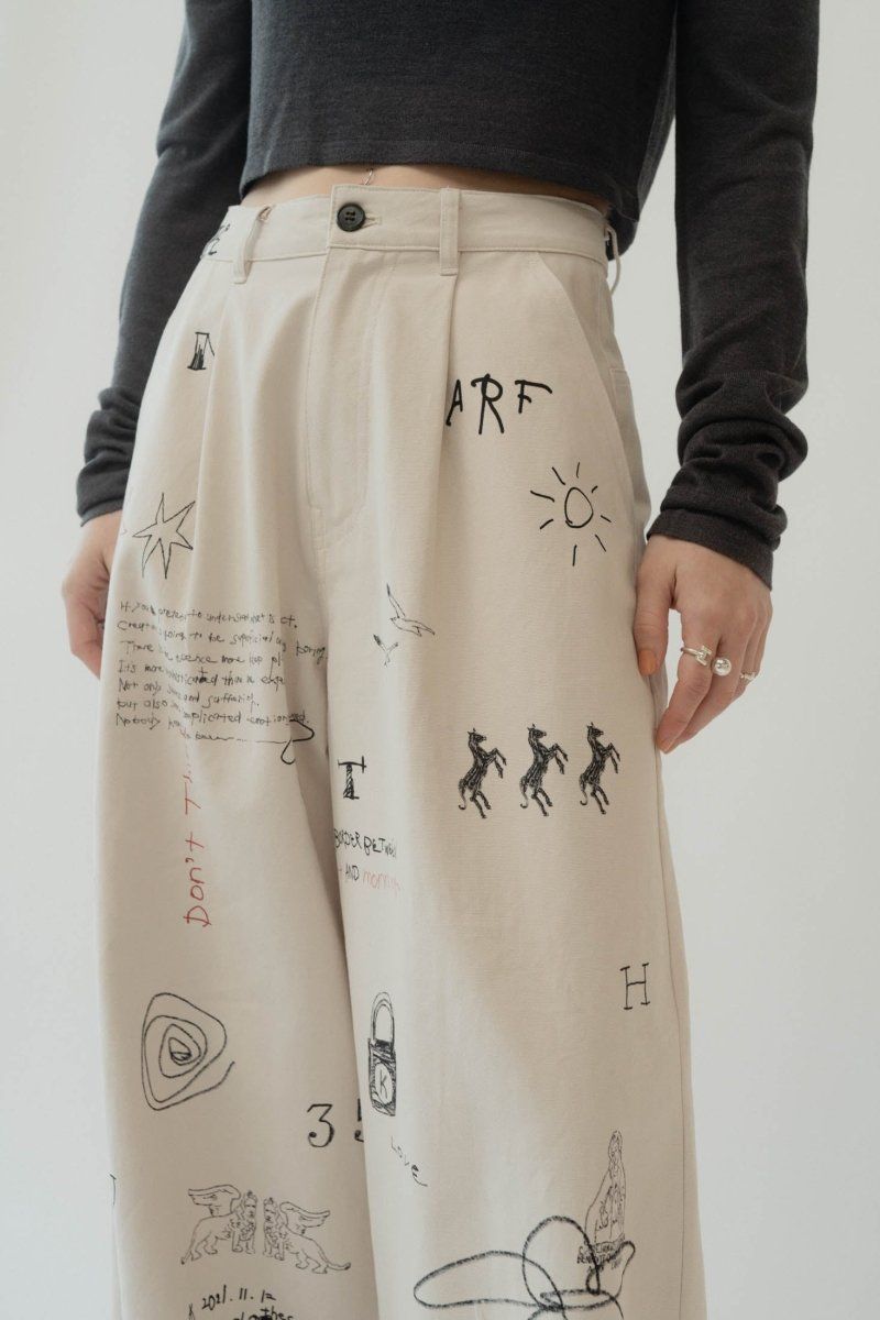 Knuth Marf - high waist tattoo pants(KotokaIzumi collab) / ハイ