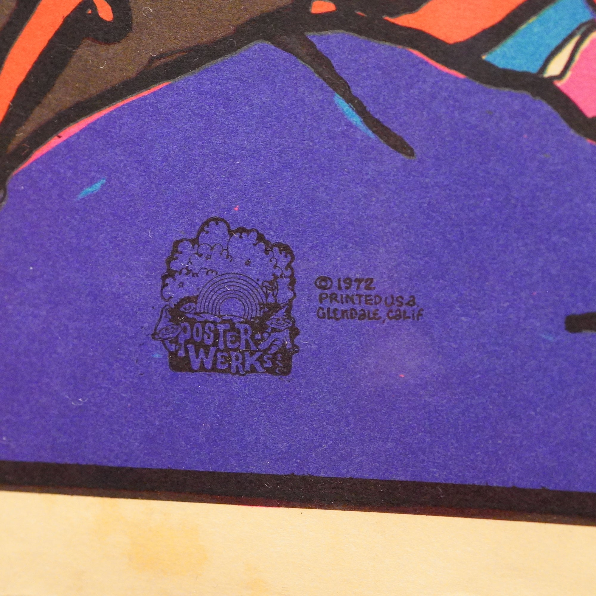 1970's ブラックライトポスター Yea, Though I Walk Thru the Valley