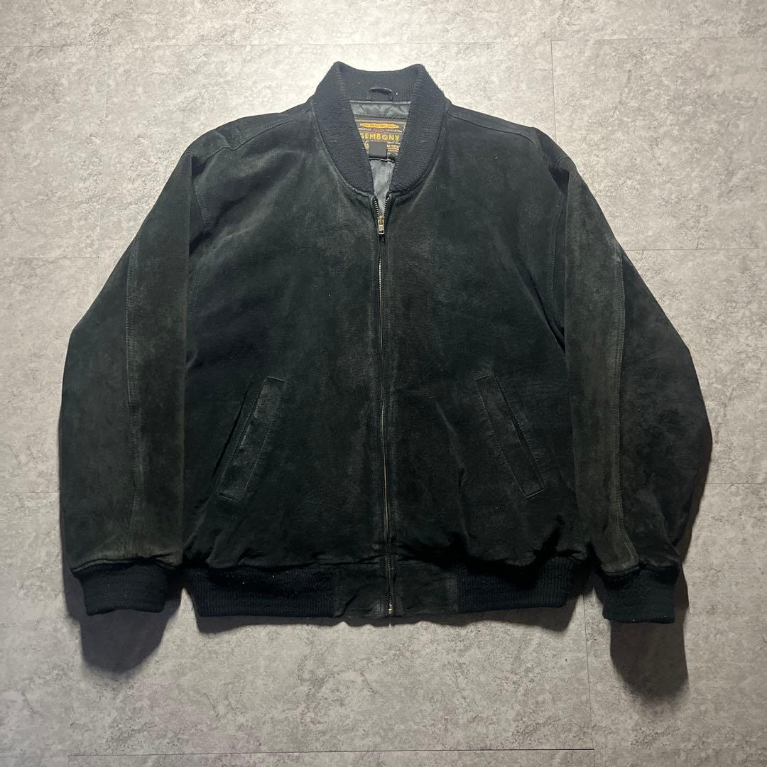 希少 vintage GEMBONYスエードレザージャケット 短丈 L 送料無料 90〜00's】 GEMBONY スエード レザー トラッカージャケット L