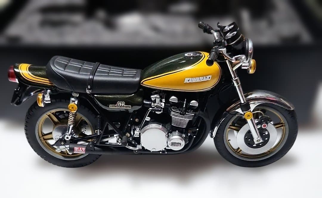 WIT'S マイルストーン 1/12 　KAWASAKI Z2 A 改 Yahoo!オークション -「マイルストーン カワサキ」の落札相場・落札価格