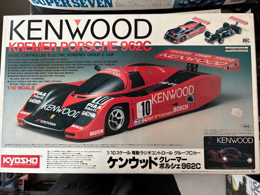 京商1/10RCポルシェ962C トラックレース KENWOOD クラシック塗装