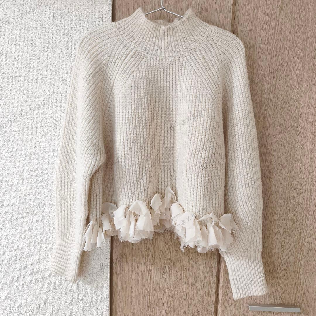 サイズ2 Arpege story シフォンリボン付きタートルプルオーバー - メルカリ