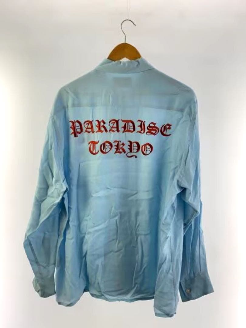 ワコマリア　長袖シャツ　水色L WACKO MARIA (ワコマリア) HAWAIIAN SHIRT L/S ( TYPE-1 ) (レオパード