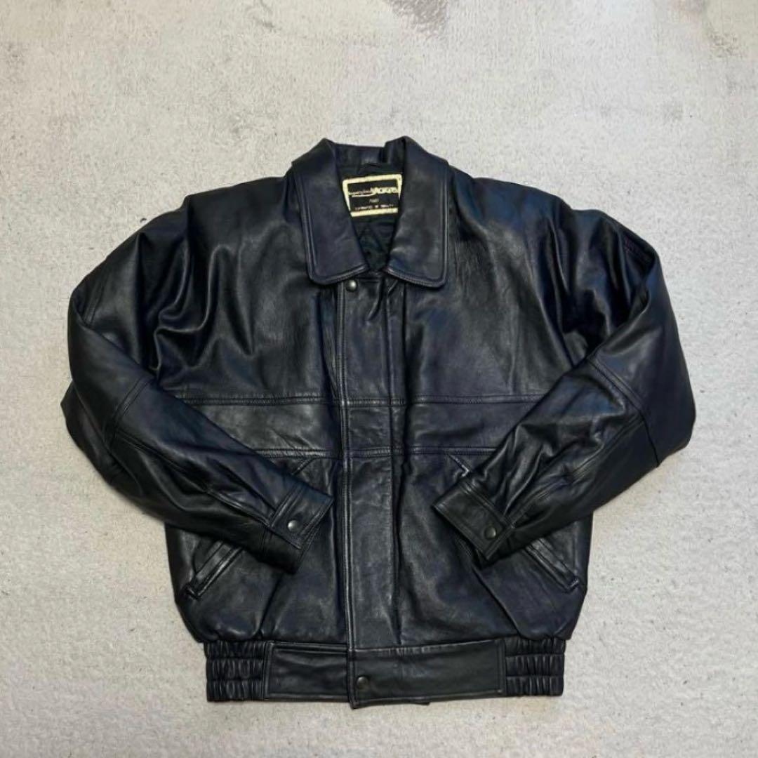極美品！】短丈90s vintage レザージャケット 牛革 L 深水光太 - メルカリ
