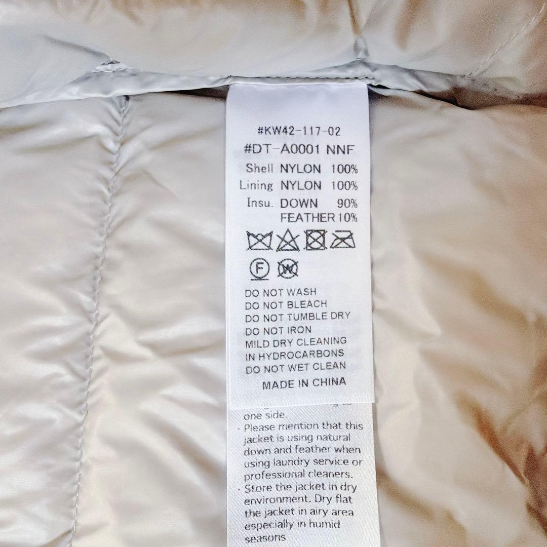 《美品》ダントン クルーネックインナーダウン オイスターホワイト Sサイズ