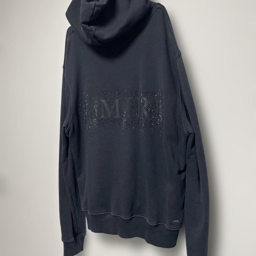確実正規品・極美品AMIRI フーディー ラインストーン MA パーカー XL