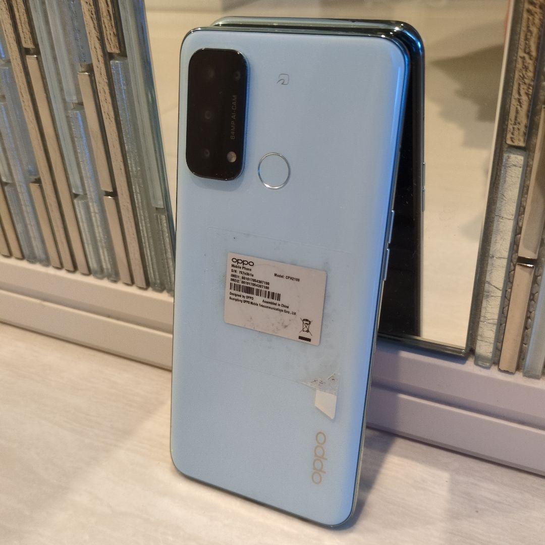 OPPO スマートフォン ライトブルー OPPO Reno5 A アイスブルー CPH-2199-IB SIMフリー スマートフォン