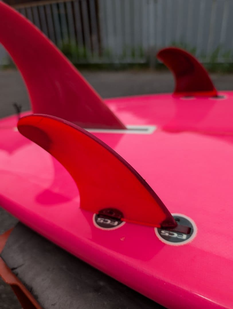 超美品 ロングボード 9,2 蛍光ピンク