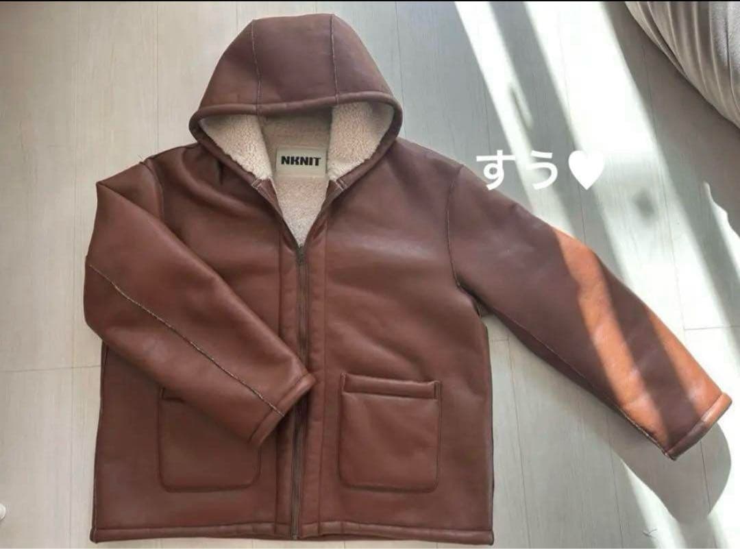 Vegan Mouton Hooded Zip Jacket - メルカリ