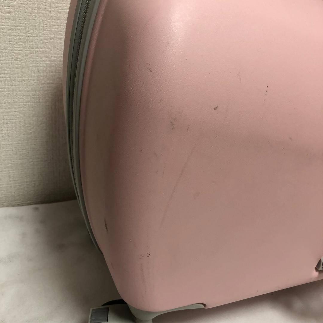 中古】子供が乗れるキャリーケース キッズトラベル Mサイズ ピンクZ27