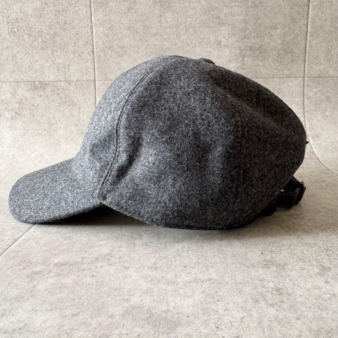 ブルネロクチネリ キャップ グレー イタリア製 ウール100% Lサイズ