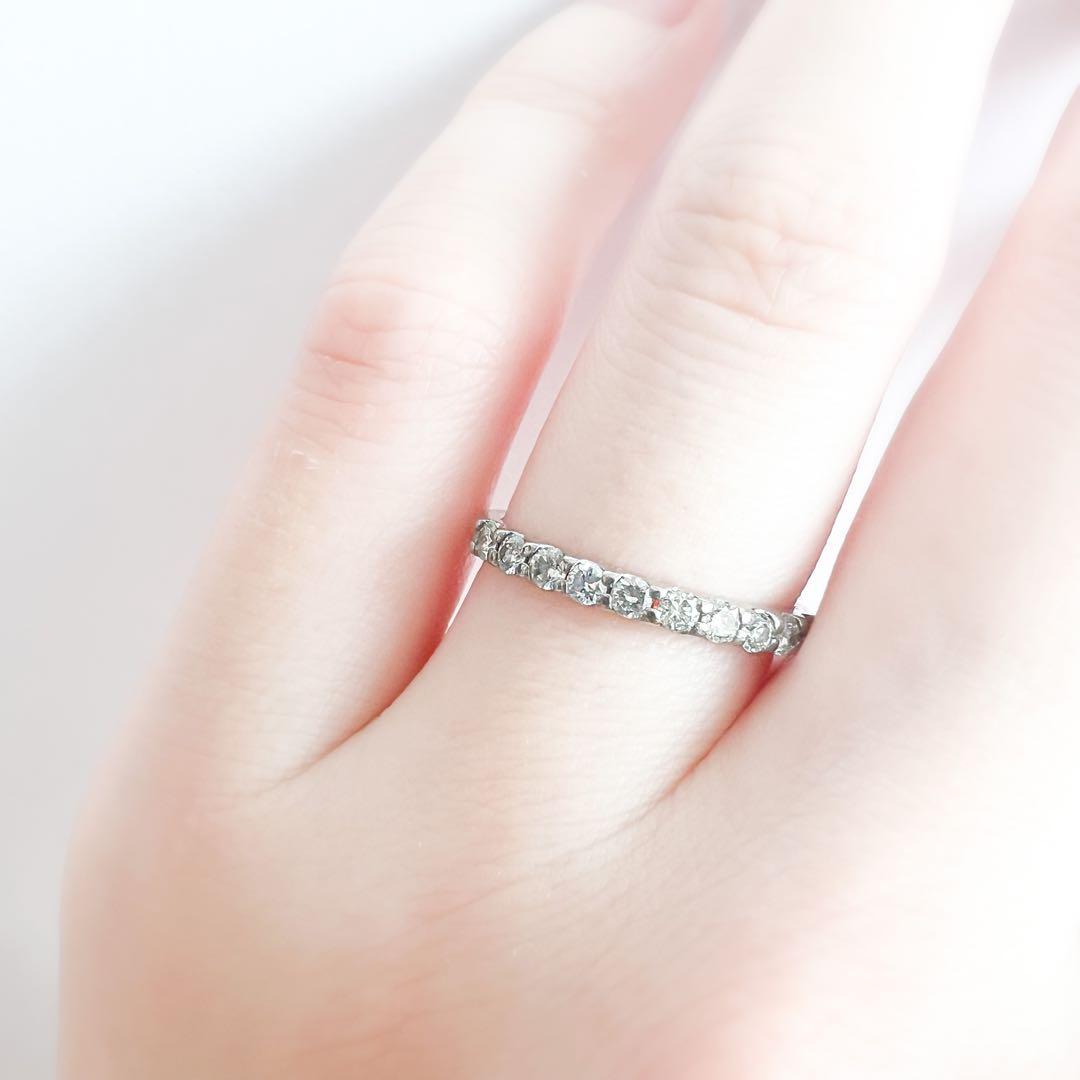 最終お値下げ pt900 0.3ct ダイヤモンドエタニティ　　ハーフエタニティ