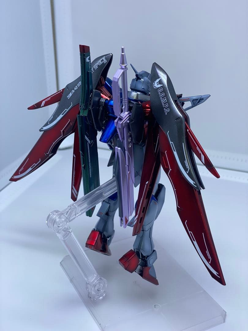 ガンプラ完成品HG デスティニーガンダムspecⅡ & ゼウスシルエット全塗装