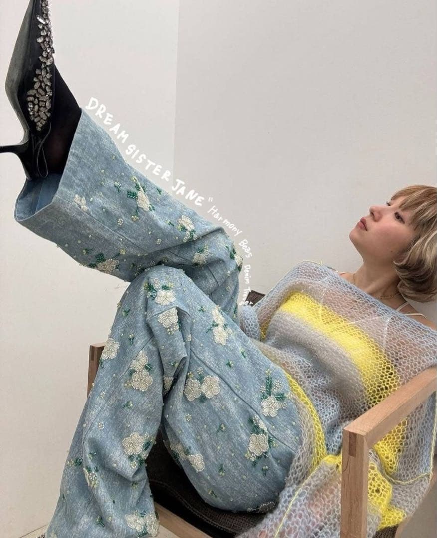 DREAM sister jane ビーズ デニム L - メルカリ