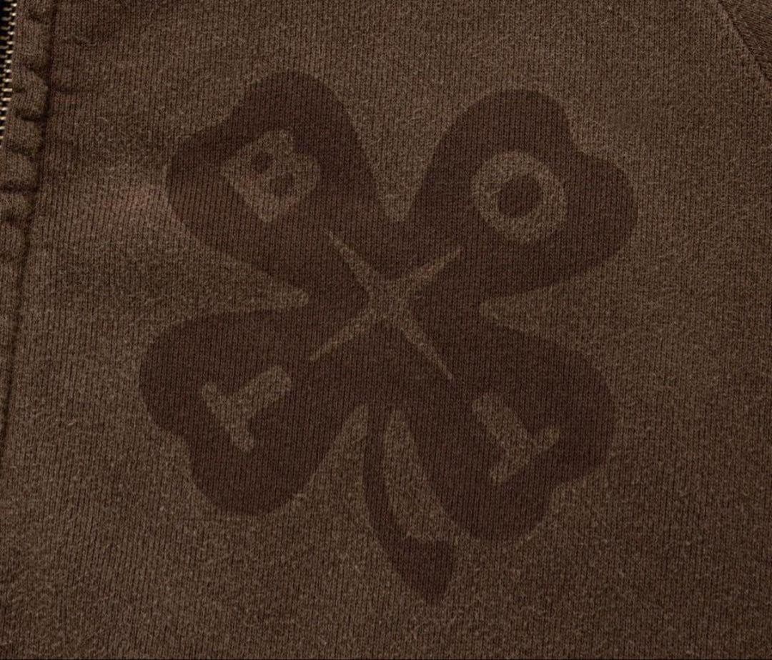 BoTT Washed Lucky Logo Zip Hoodie M 茶色 - メルカリ