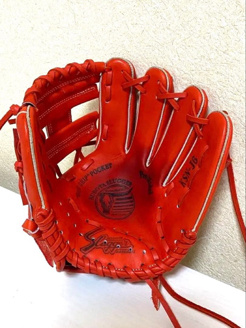 《新品未使用》久保田スラッガー軟式少年用グラブKSN-J6 Fオレンジ