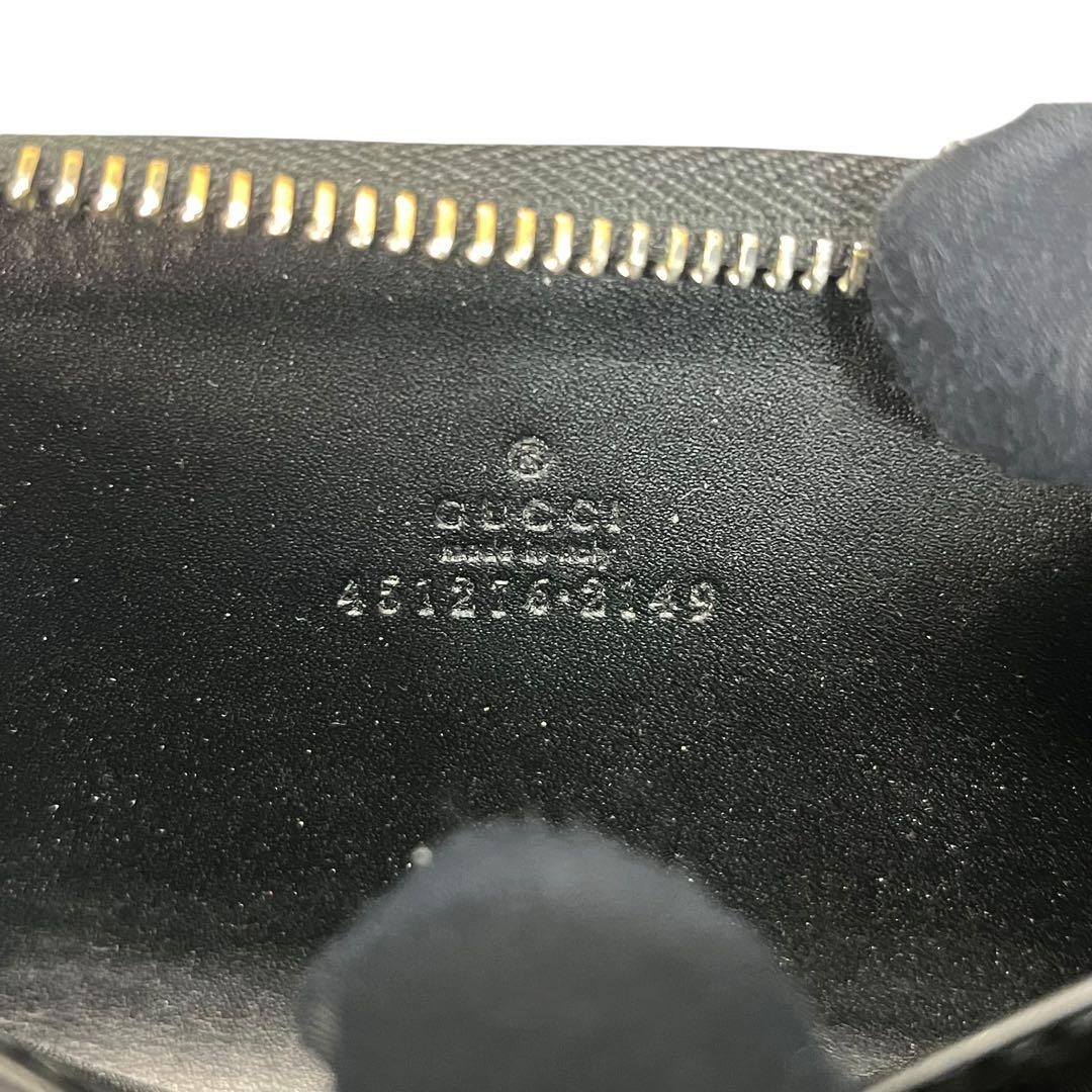 希少✨グッチ コインケース PVC GGロゴ イーグル 鳥 レザー ブラック