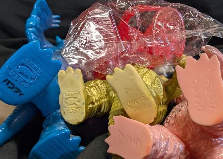 マグラ＆レッドキング＆チャンドラー＆ピグモン（ブルマァク復刻）ソフビ４体セット