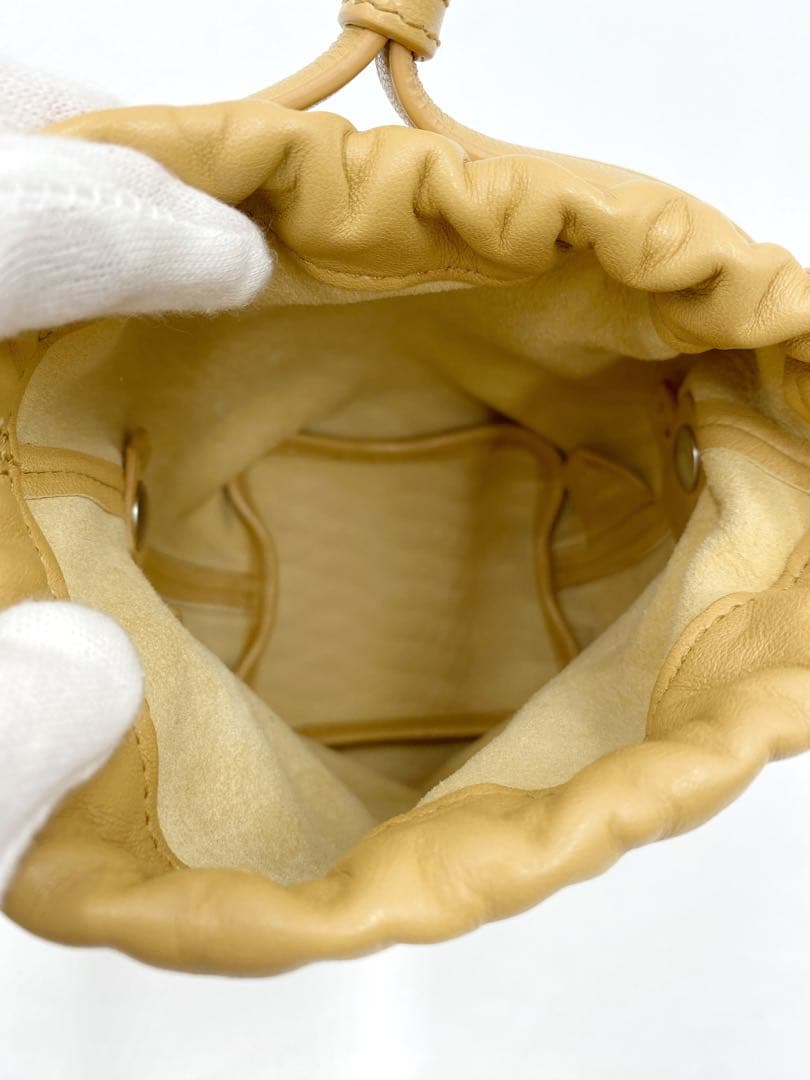 専用☆JIL SANDER ジルサンダー 巾着型 ポーチ レザー☆047 - メルカリ