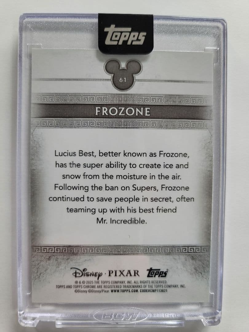 激レア世界限定10枚topps MINT Disney フロゾンブラックフォイル